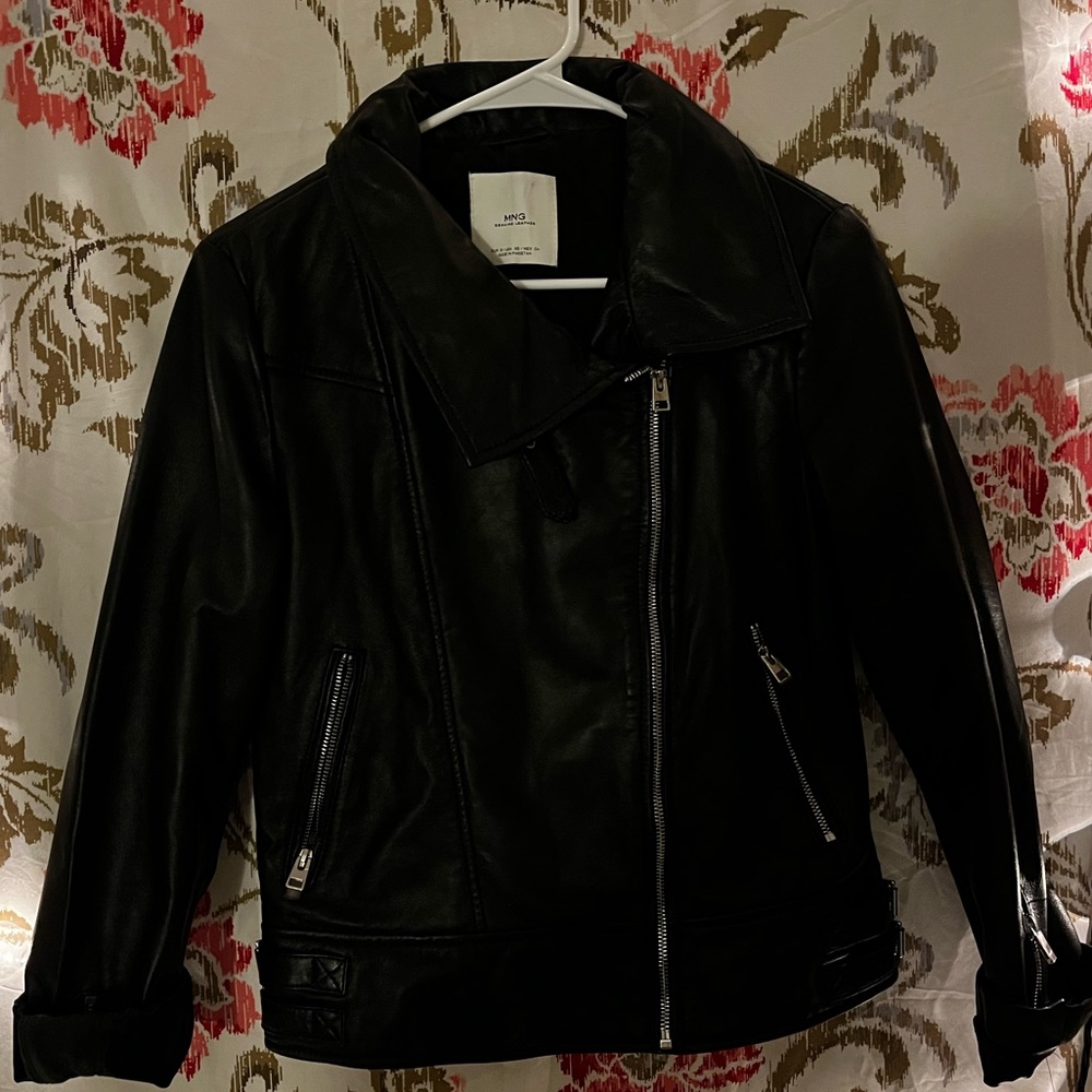 Small, MNG leather jacket